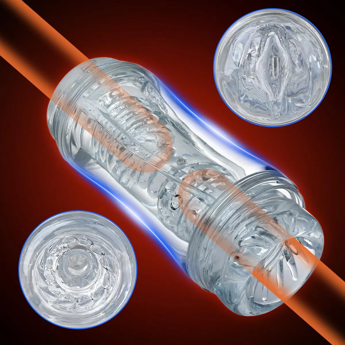 Masturbatore per uomo, Masturbatore manuale a coppa Giocattolo del sesso per uomo con vagina realistica 3D Sesso orale figa tascabile Masturbatore realistico Giocattolo del sesso per coppie