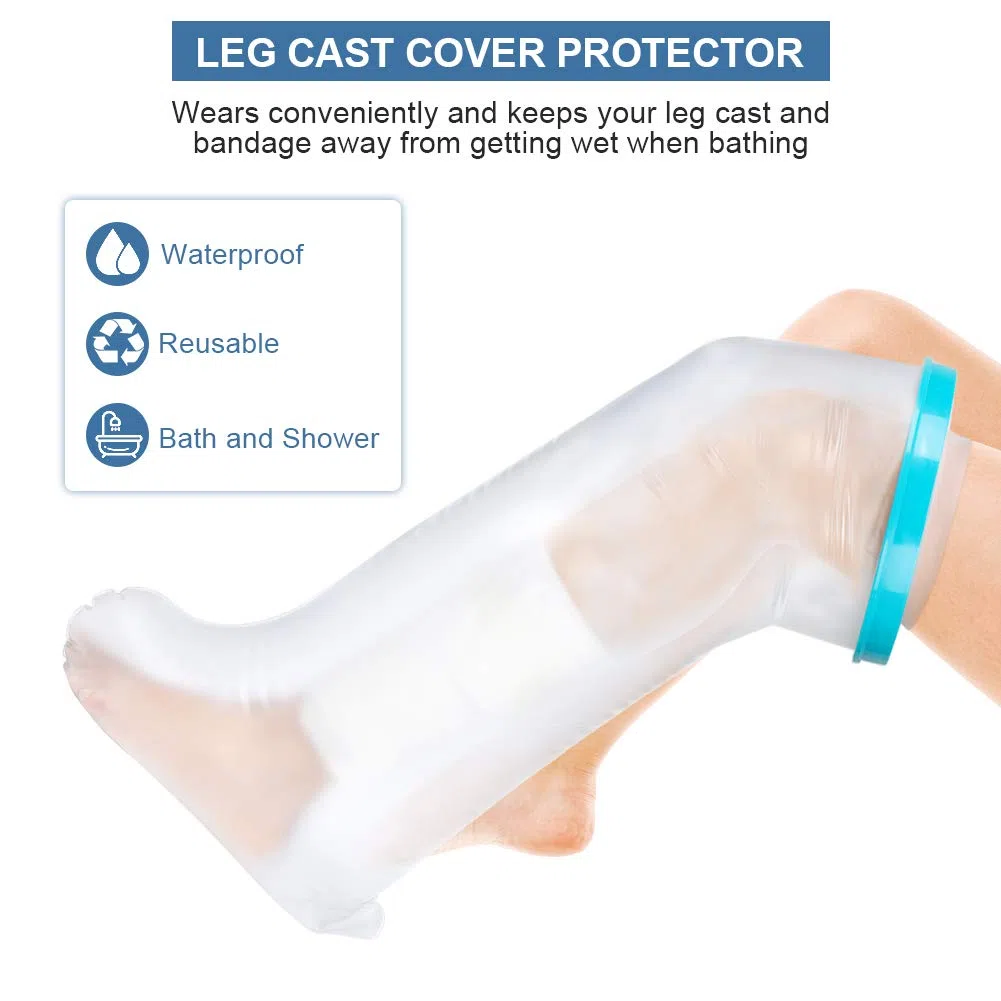 Yosoo Health Gear Protezione Gamba Doccia, Protezione Gesso Gamba per Doccia Protezione Impermeabile Gesso per Uso doccia, Protezione per Fasciatura Gesso, Copertura per Medicazione Riutilizzabile