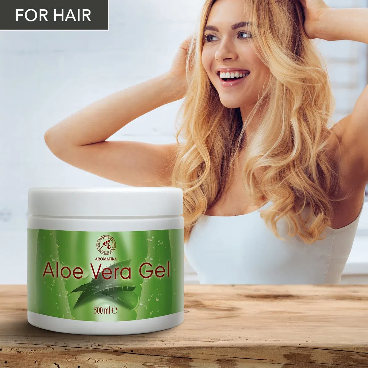Aloe Vera Gel 500ml - Gel Lenitivo e Idratante per Tutti i Tipi di Pelle - Aloe Barbadensis - Aloe Vera Gel da Barba - Gel di Aloe per la Cura Della Pelle e Capelli - Aloe Vera per Viso