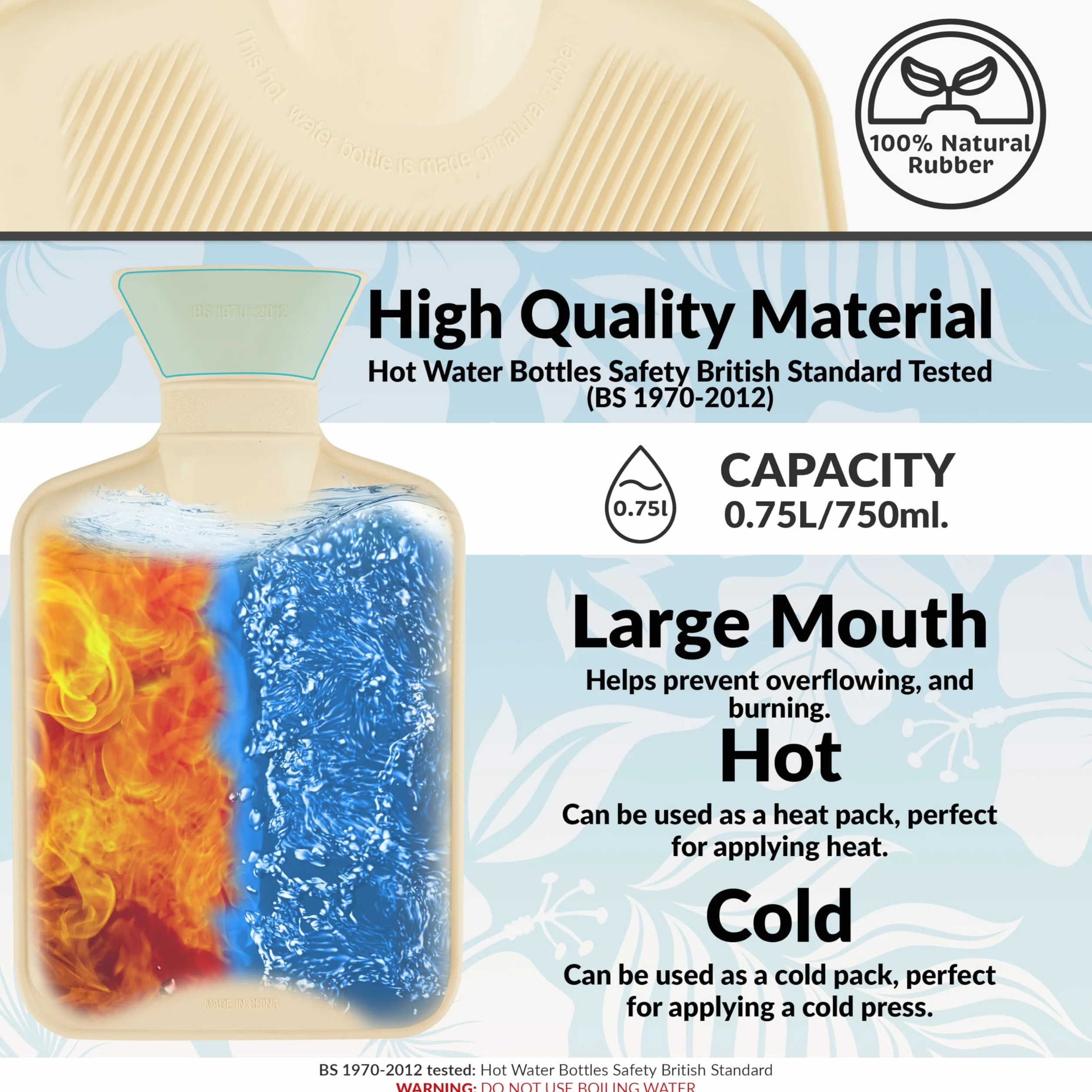 Disney Stitch Borsa Acqua Calda Simpatica con Copertura, Bottiglia Acqua Calda per Alleviare il Dolore alla Schiena Mestruali Collo e Spalle (Stitch 3D_750 ML)