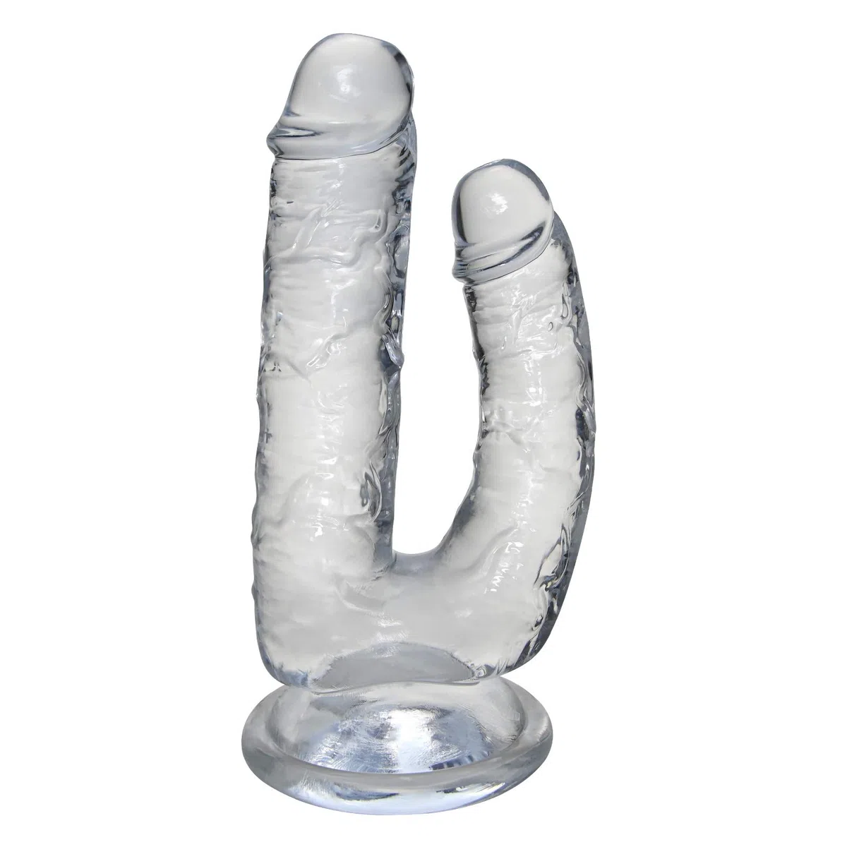 Doppia Testa Dildo Realistico Ano Vaginale Doppia Stimolazione Pene Trasparente Con Forte Ventosa Glande E Vene Texture Per Donne Uomini G-spot P-Spot Masturbazione Giocattolo Per Adulti