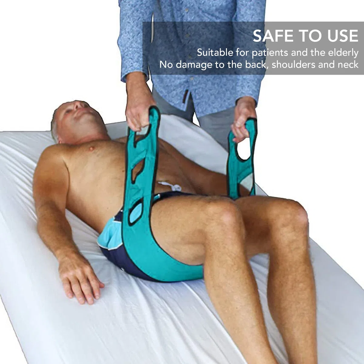 Topyond Mobility Cintura di Trasferimento e Sollevamento, Assistenza per Il Sollevamento Dell'imbracatura per Anziani, Disabili e Pazienti, Fascia Sicura ed Ergonomica (Verde)