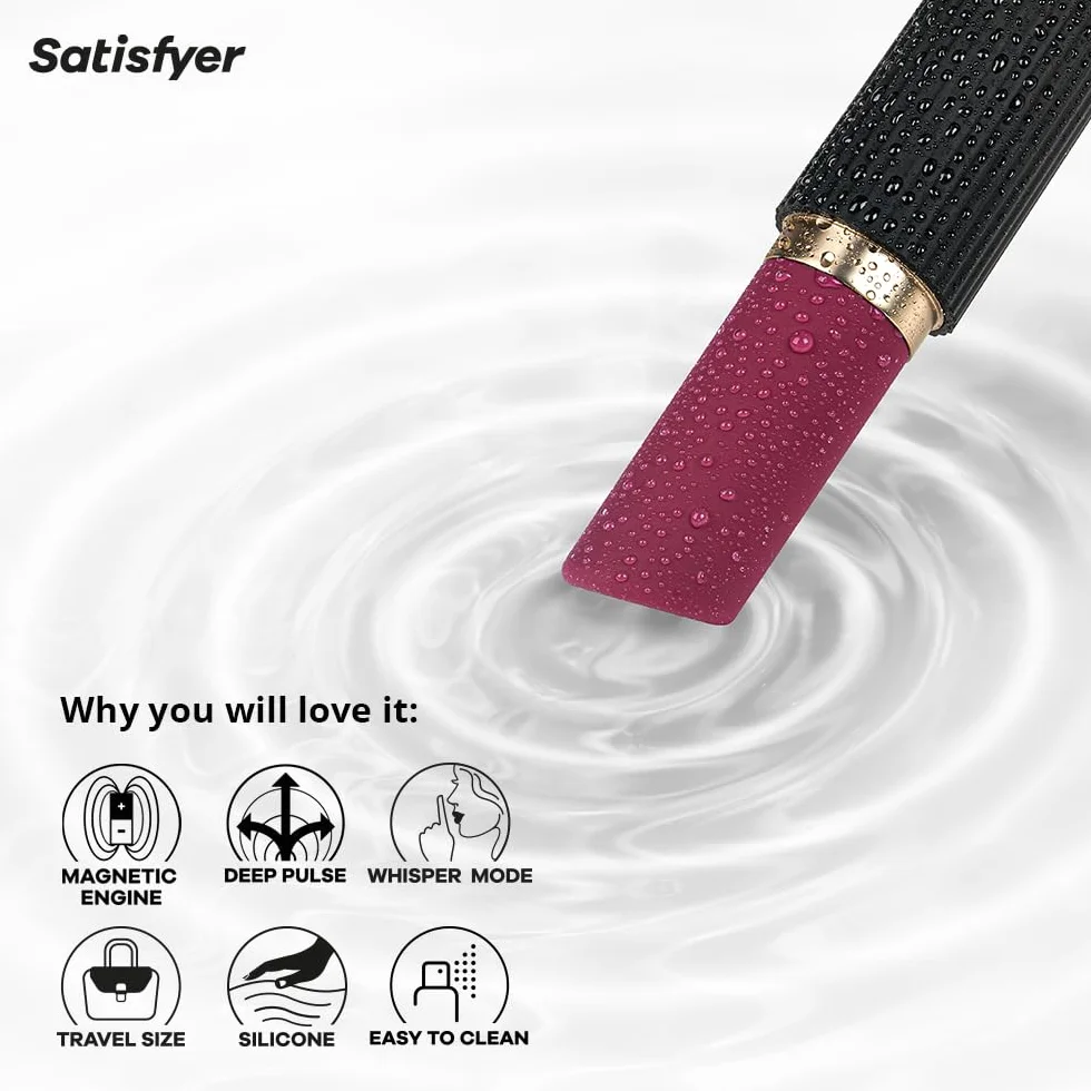 Satisfyer Deep Kiss Vibrator, sex toy, giocattoli sessuali per adulti, per donne, stimolazione del clitoride, dispositivo vibrante per il benessere e il piacere sessuale
