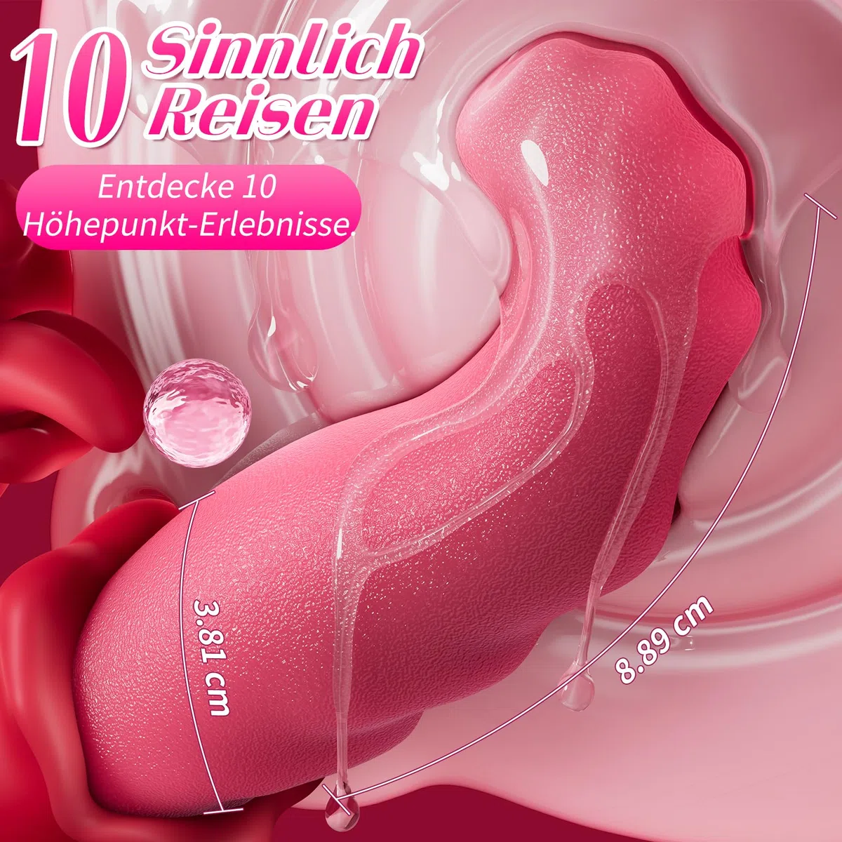 Sex toys con vibratori con lingua per donne – Con 10 modalità di leccata per il clitoride e 10 modalità vibrazione per l'oscillazione, vibrazione per donne con stimolatore del punto G e clitoride, ada