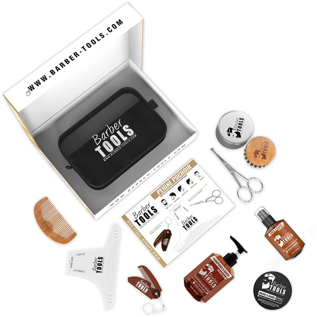 Kit/Set/Cofanetto per cura e definizione della barba Barber Care | Cosmetici Prodotto in Francia ✮ BARBER TOOLS ✮ (kit barba) (kit barba2)