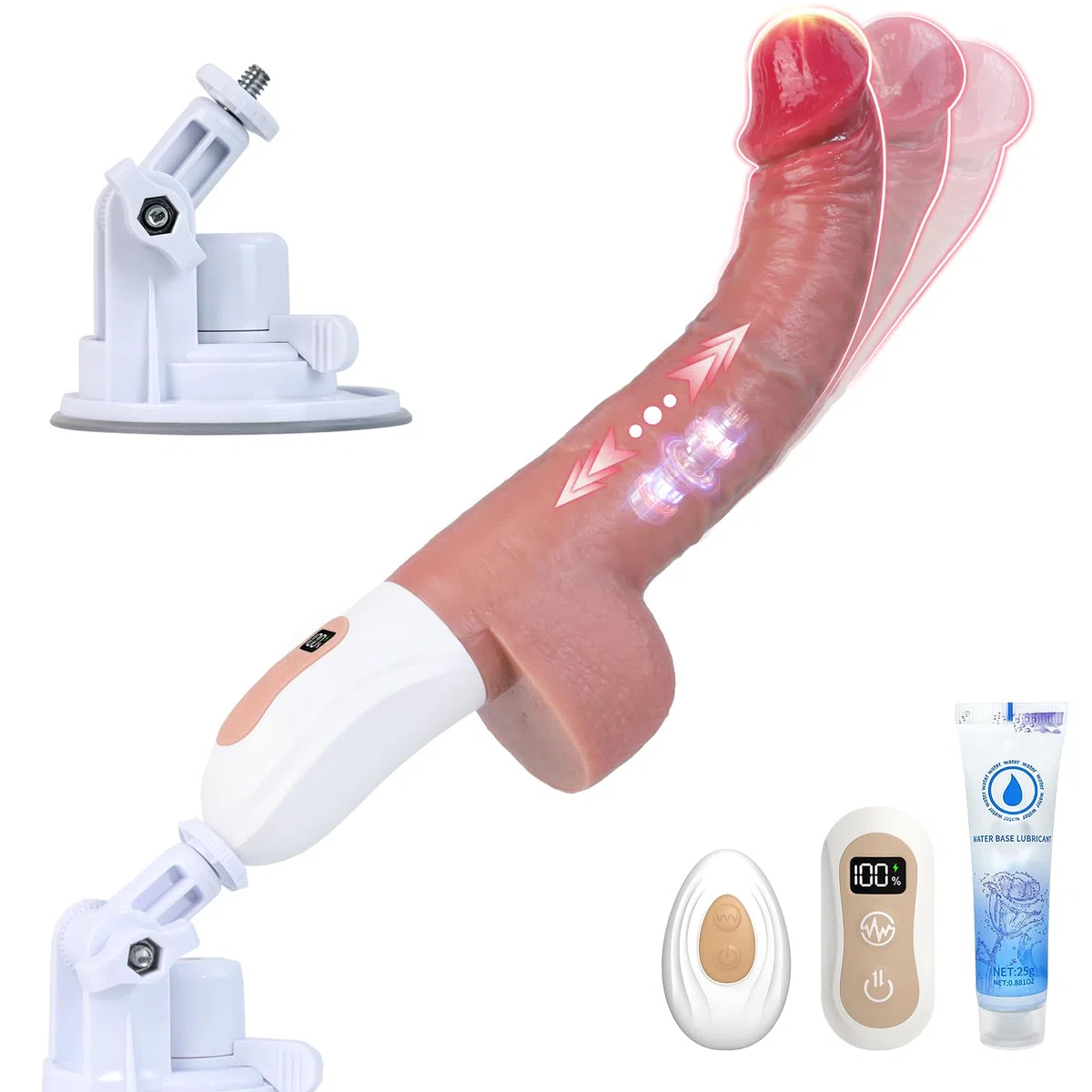 Dildo Realistico Vibratoreper Donna Professionale - Sex Machine Dildo Anale Sexytoysys Donna Coppia con 9 Mmodalità di Spinta, Oscillazione e Vibrazione, Vibratore Anal Sex Toys Sessuali per Donne