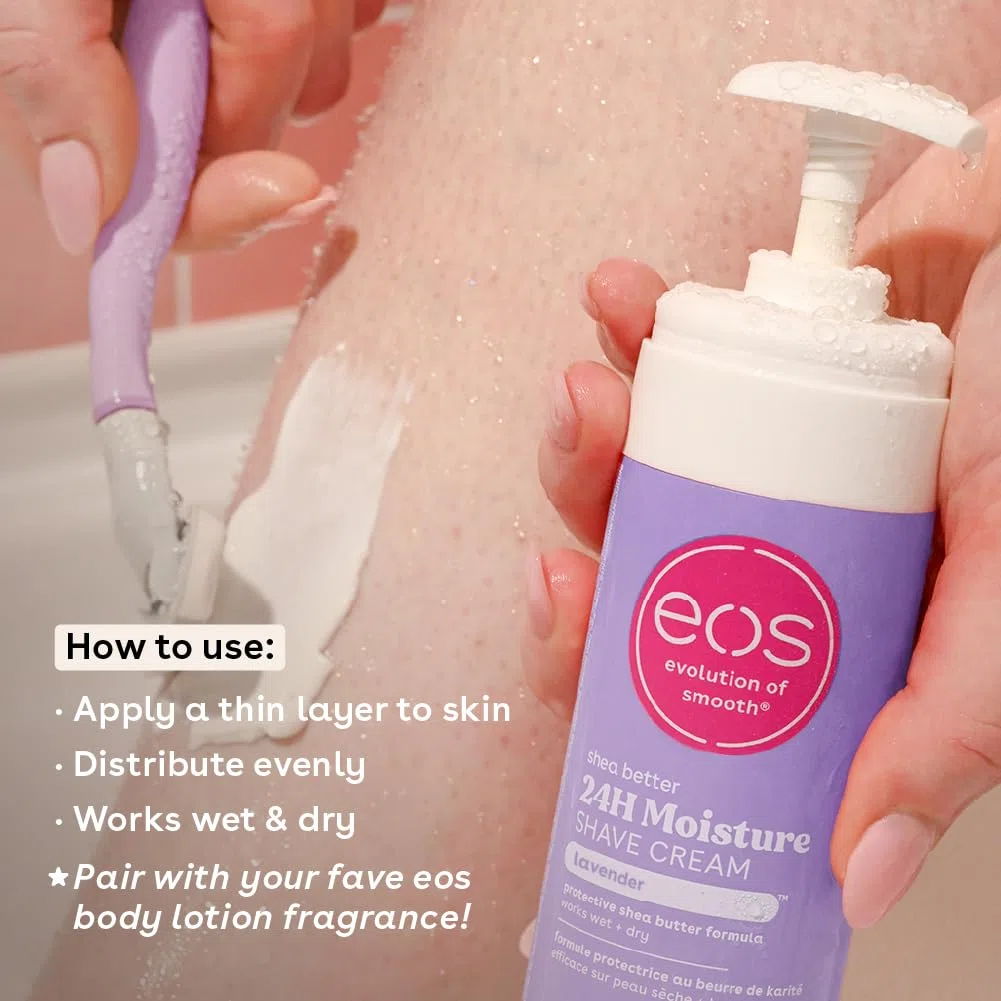 EOS Crema da barba ultra idratante, lavanda gelsomino, 7 oz