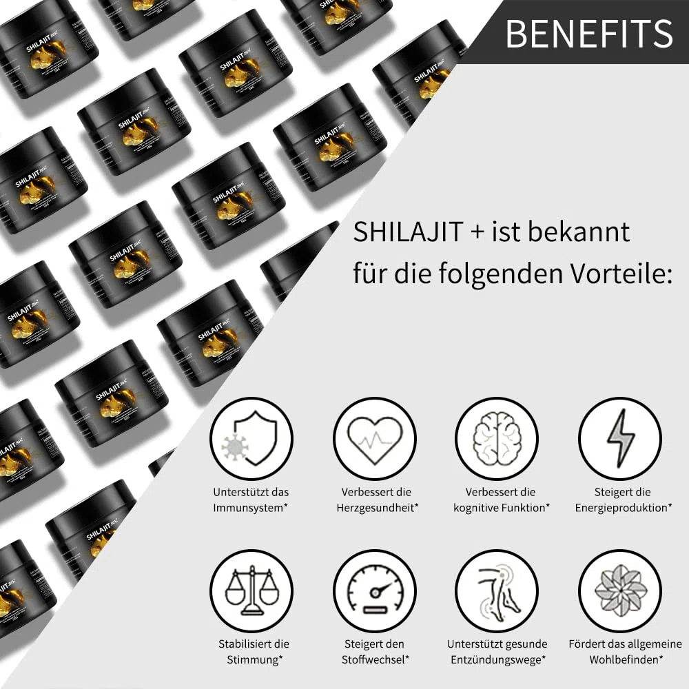Himalaya Shilajit Originale - Resina di Shilajit biologica dell'Himalaya, ricca di oltre 85 oligoelementi e acido fulvico per concentrazione, energia e immunità, 50 grammi.