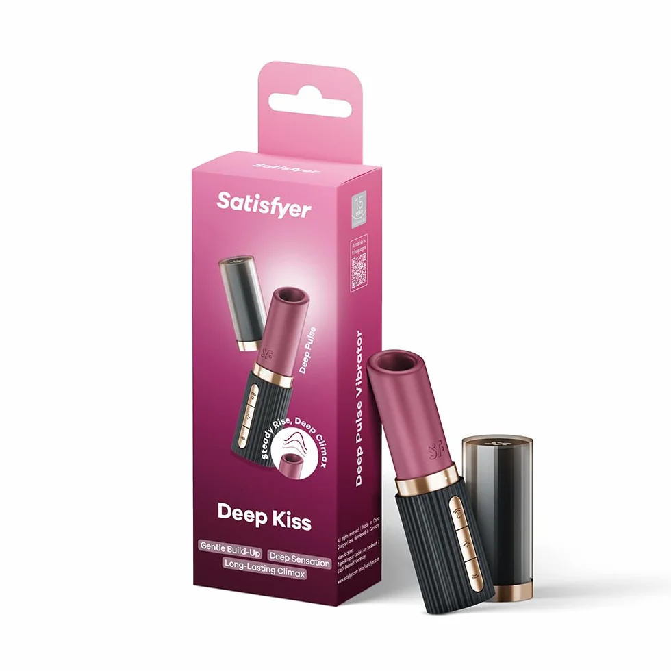 Satisfyer Deep Kiss Vibrator, sex toy, giocattoli sessuali per adulti, per donne, stimolazione del clitoride, dispositivo vibrante per il benessere e il piacere sessuale