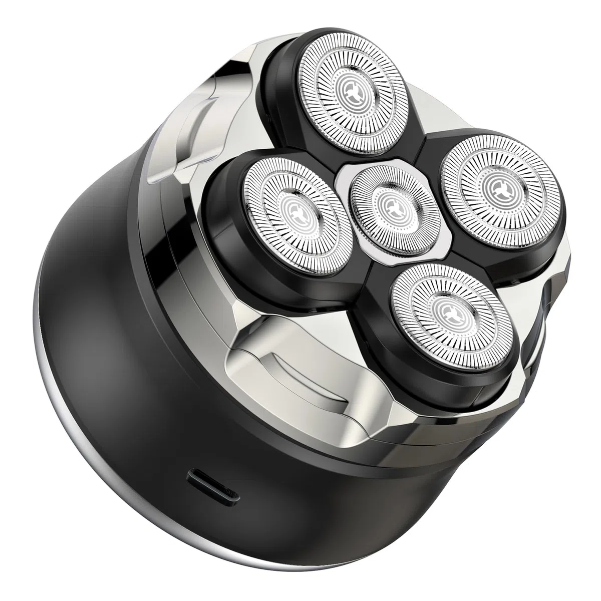 Rasoio Testa Calva, Rasoio Elettrico Barba, 5D Rasoio Capelli Uomo Testa con Rasoio Testa Magnetiche, Wet & Dry 100% Lavabile, USB Ricaricabile Senza Fili MOJO 1 2K