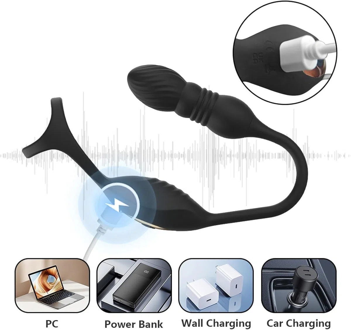 Vibratore per Uomo Anal Plug Analesex Toy con Anello Pene,Vibratoreper Uomo Professionale Prostata Vibratore Dildo Plug anale-dilatatore uomo, Stimolatore Prostata per Lui Sex toys sessuali per uomini