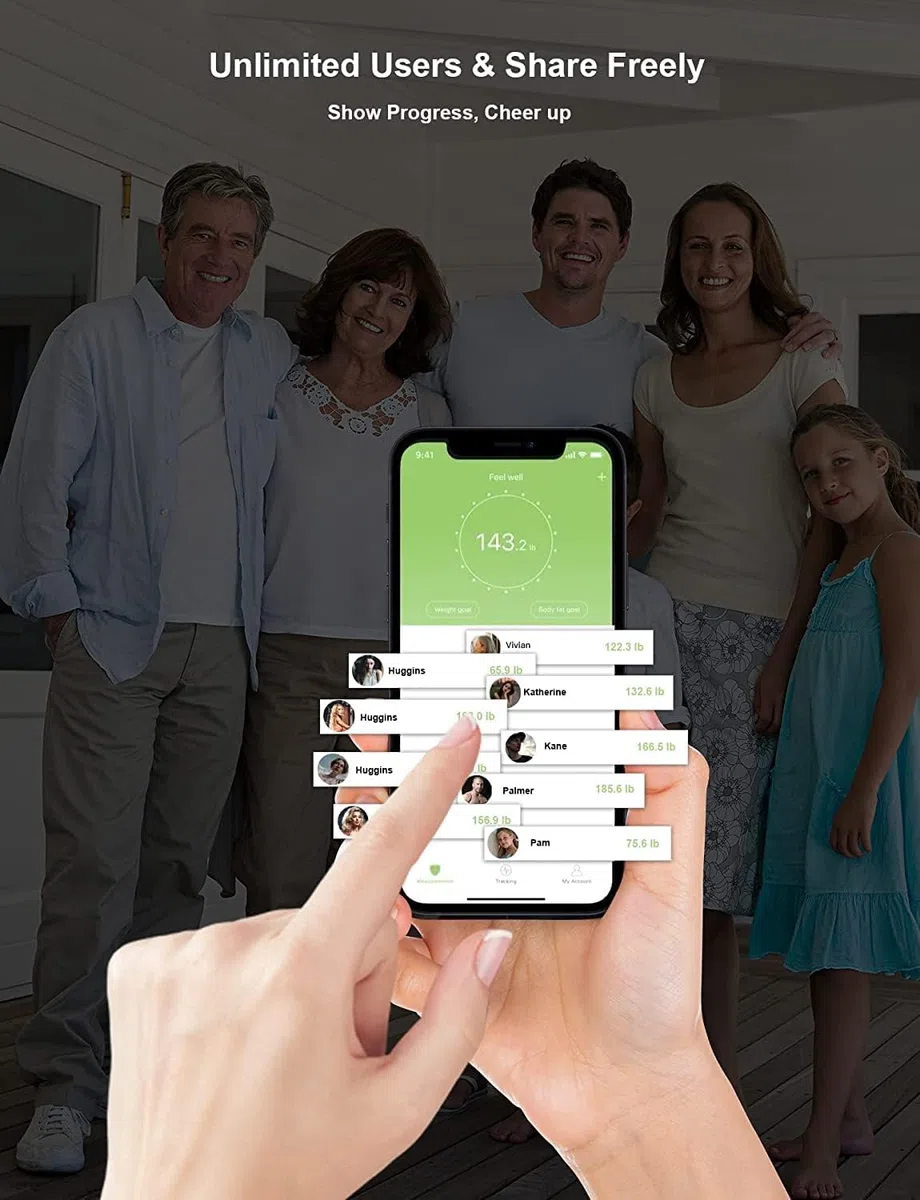 Bilancia per grasso corporeo, bilancia pesapersone vincitore del test digitale con app Smart Bilance