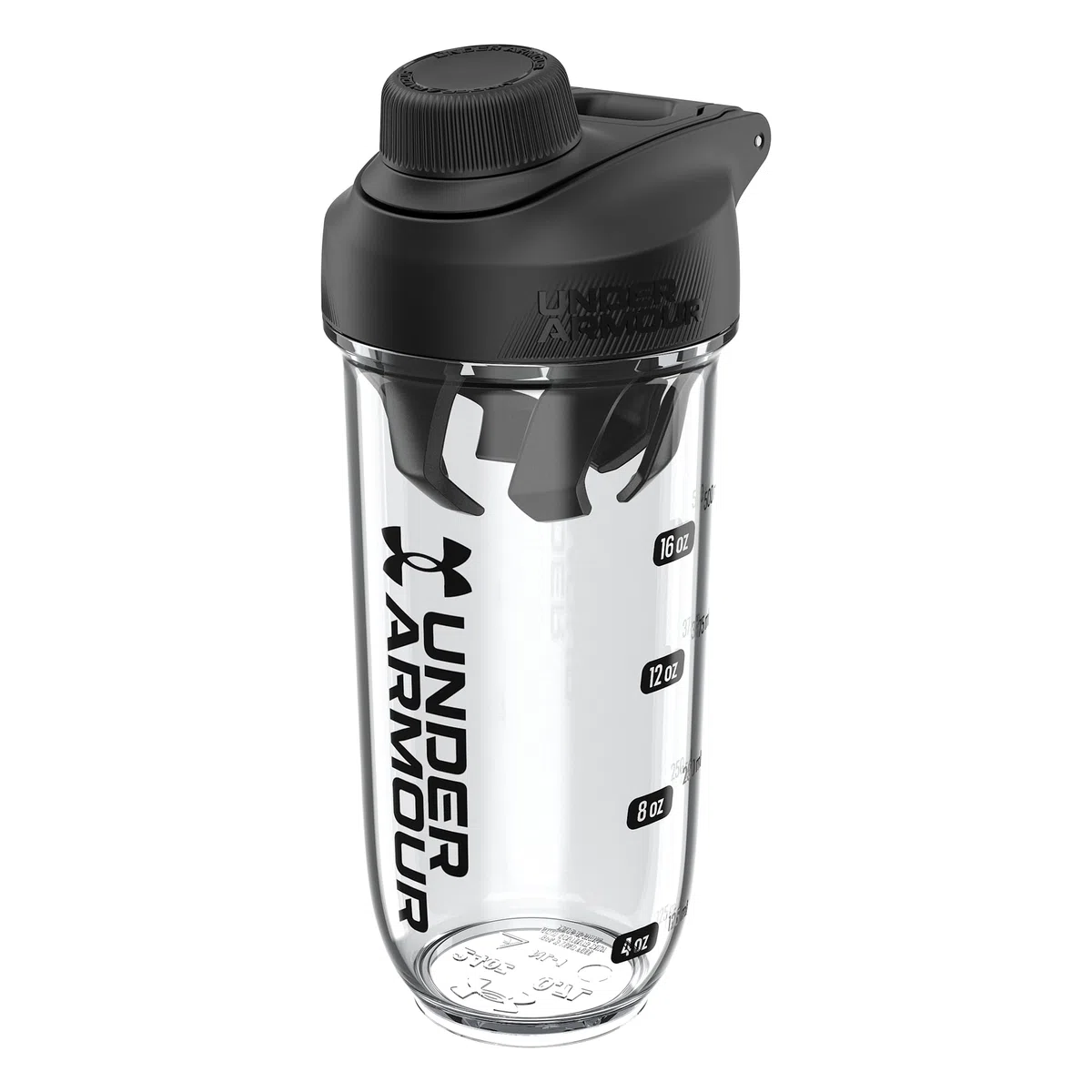 Under Armour UA - Bottiglia Shaker Clarity da 710 ml, colore: Trasparente/Nero OSFA