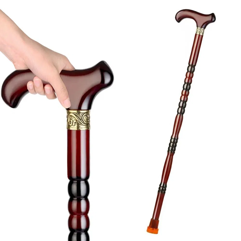 Bastone Di Sostegno In Legno 80cm 85cm 90cm 95cm Bastone Da Passeggio In Legno Leggero Ergonomico Canna Ausili Per La Mobilità Per Anziani(Color:A,Size:85cm(33in))