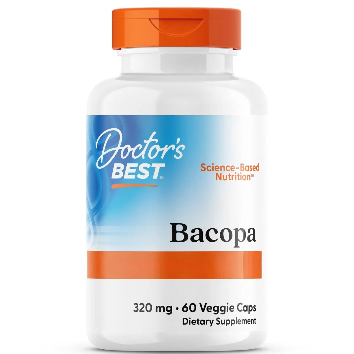 Doctor's Best, Bacopa with Synapsa, 320mg, 60 Capsule vegane, Testate in Laboratorio, Senza Glutine, Senza Soia, Vegetariane