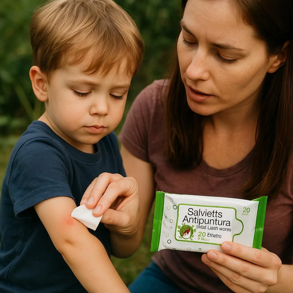 Salviette Antipuntura – 10 Confezioni da 20 Salviette – Presidio Medico Chirurgico – Efficacia 6 Ore – Repellente Zanzare, Insetti e Tafani – Pratiche, Monouso, Uso per Viaggio e Famiglia