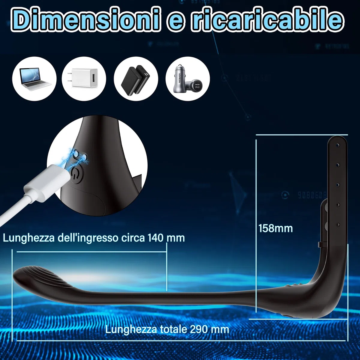 Anale Plug Vibratore per Uomini Sex toys - Anello del Pene Vibratori Giocattoli Sessuali Uomo Gay Coppie Sesso con 10 Modalità di Vibrazione e APP, Analesex Erotici Massaggiatore Prostata Stimolatore