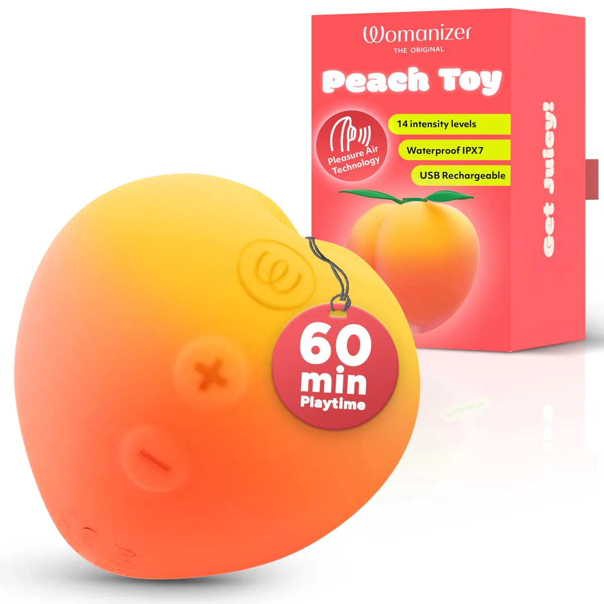 Womanizer Peach Succhia clitoride per donna | Stimolatore clitoride femminile 14 livelli| Ricaricabile | Design pesca | Vibratore clitoride Impermeabile | Sextoys Silenzioso Vibratoreper donna coppie