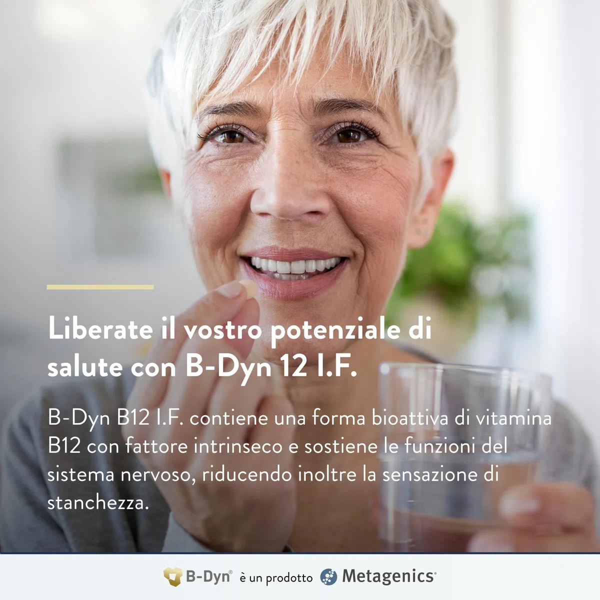 Metagenics B-Dyn B12 I.F. - Funzione Psicologica - Sistema Nervoso - Energia - 84 Compresse Masticabili