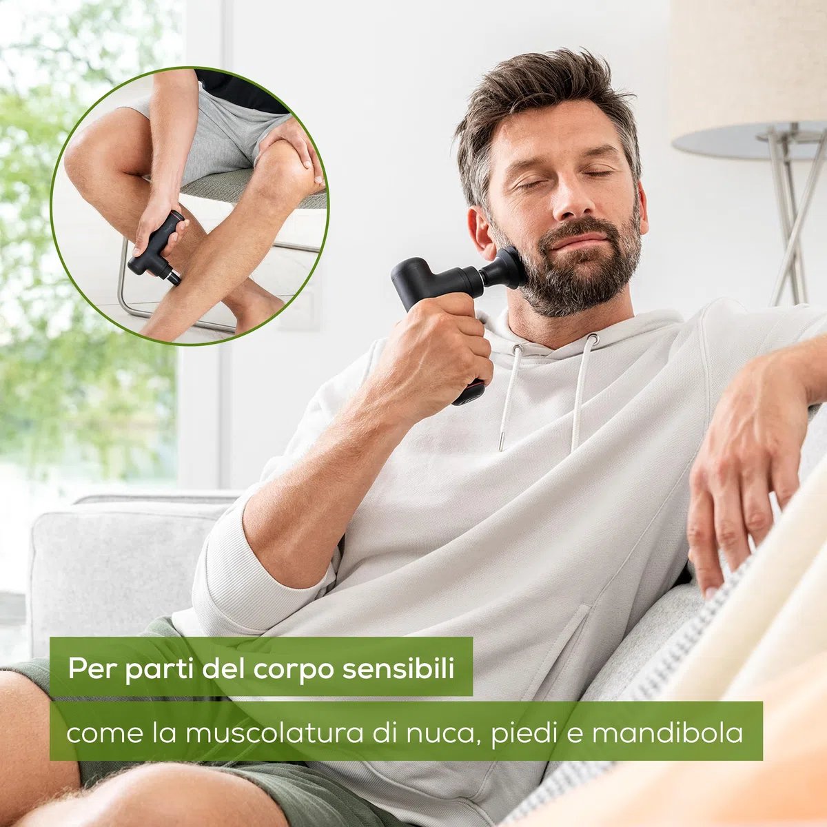 Beurer MG 79 Pistola per Massaggio Sensitive Compatta con 3 Accessori, Massaggio Delicato nelle Zone Sensibili del Corpo, Pratico Massaggiatore Muscolare con 3 Livelli di Intensità e 3 Accessori