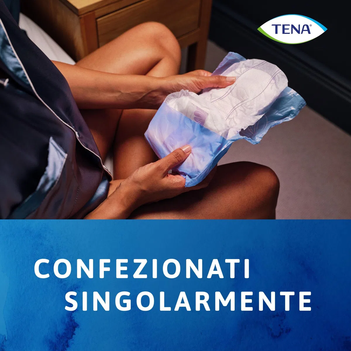 TENA Discreet Maxi Night Pacco Scorta Mensile - Assorbenti per perdite urinarie femminili, discreti e confortevoli, 8 confezioni x 6 pezzi