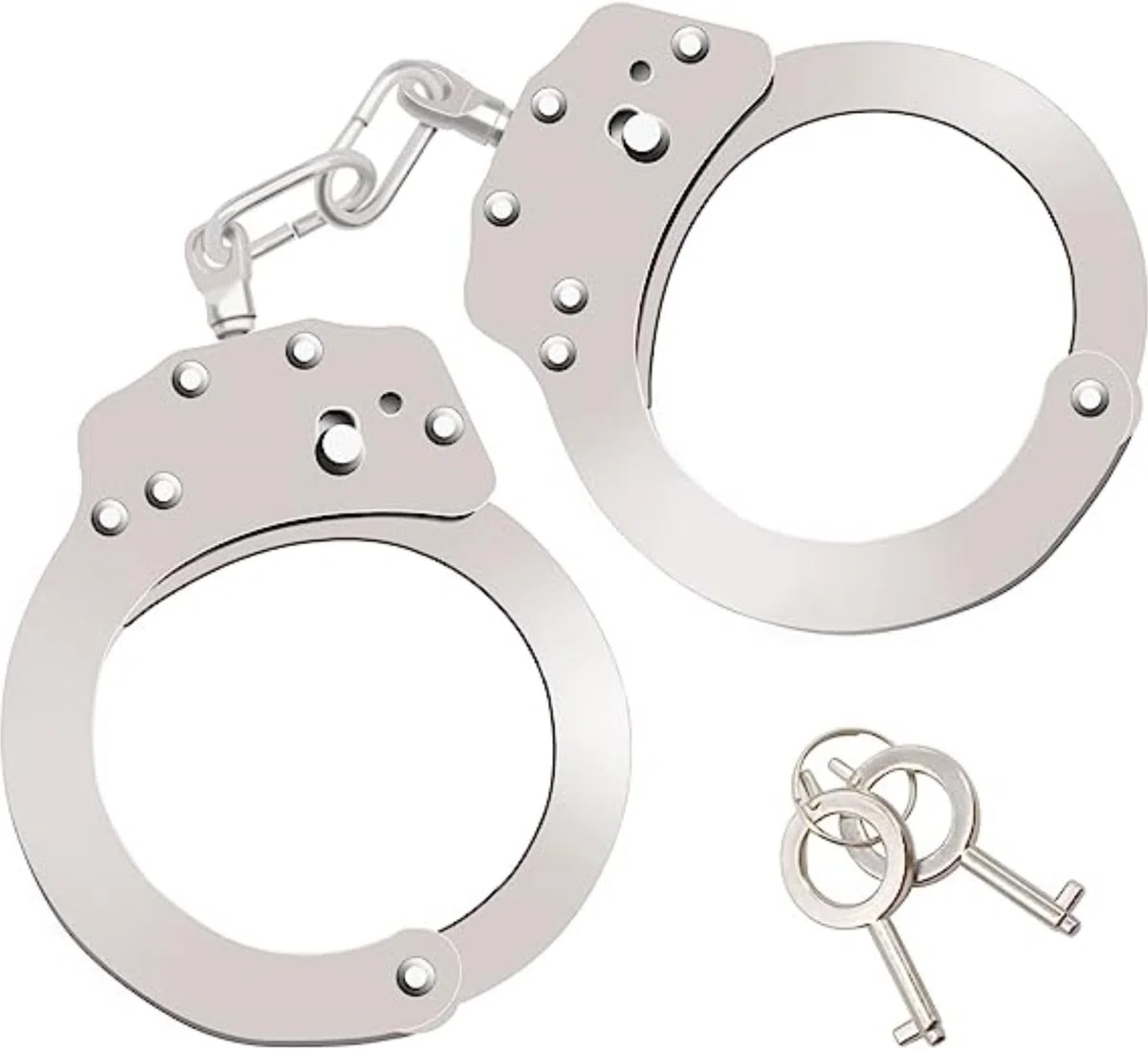 Manette da gioco in acciaio inox, gioco di ruolo, oggetti di scena per il ballo, misura regolabile-A10