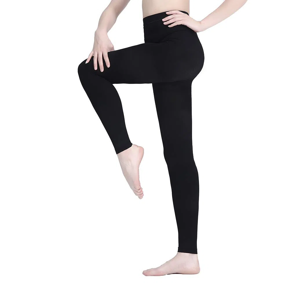 AMZAM Collant a compressione, unisex, punta aperta, 15-20 mmHg, calze a compressione graduata, opachi