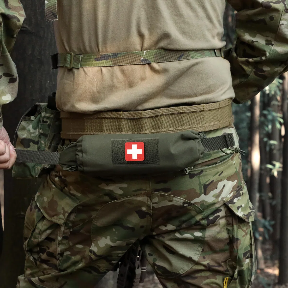 WYNEX EMT IFAK - Borsa tattica di primo soccorso, trauma medico, arrotolabile, borsa per il trasporto addominale con gancio N-Loop per gilet toracico