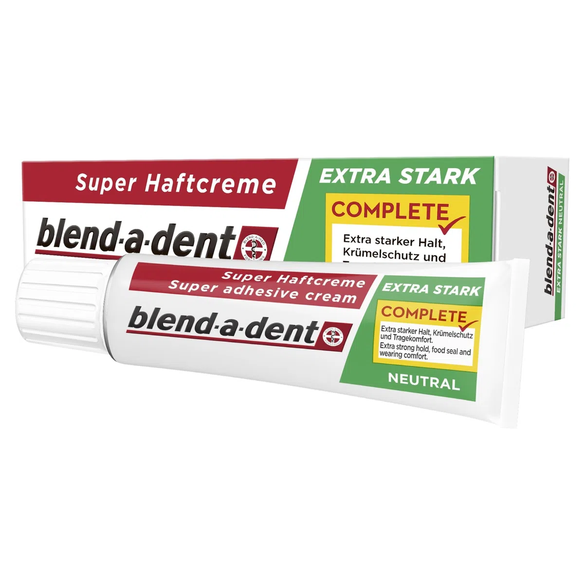 Blend-a-dent Super crema adesiva Complete extra forte – neutra, confezione da 12 (12 x 47 g)