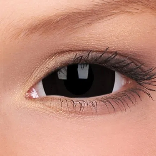 Sclera Lenti Mini Black, colorate lenti a mese, Nero, senza Acuità visiva, 1 pezzi