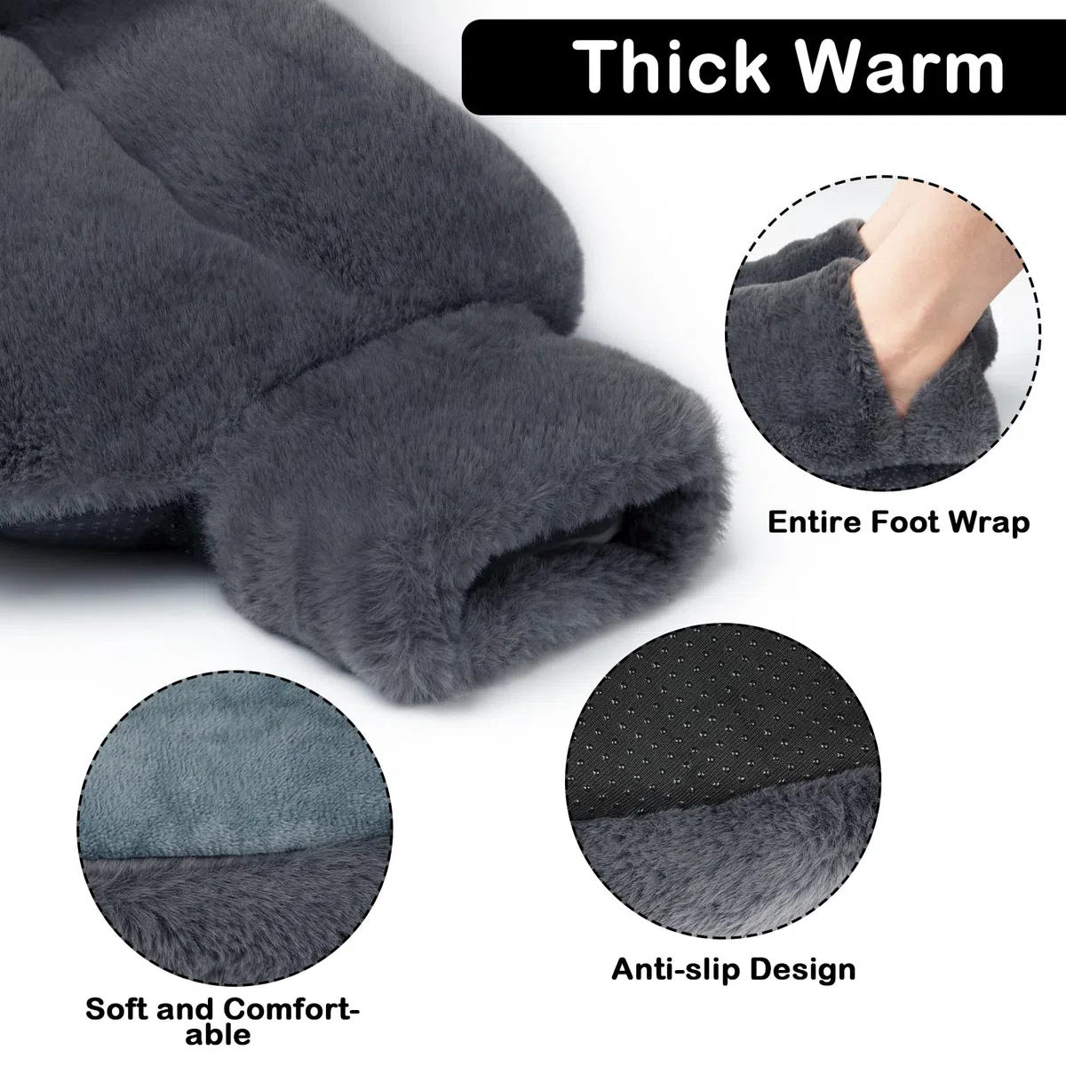 Edonkvi Scaldapiedi Borsa Acqua Calda, 2 in 1 Scaldapiedi Peluche Morbido con Tasca, Lavabile Scalda Piedi non Elettrico, Stitch Borse Acqua Calda Grande Pantofole Riscaldate per Uomo Donna Bambini