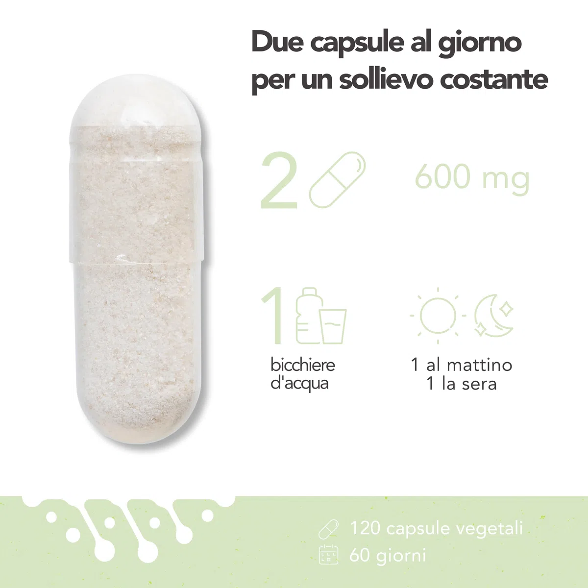NOVIQA®, PEA Integratore 600 mg, Palmitoiletanolamide Naturale, 120 Capsule Vegane, Supporto per Benessere Articolare e Nervoso, Equilibrio e Concentrazione