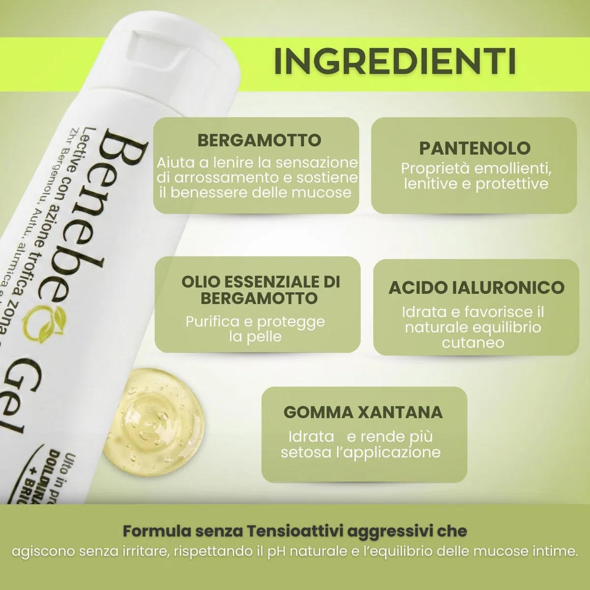Benebeo Gel Wellvit - Crema Anale, Crema Intima Lenitiva Prurito Bruciore Zona Ano-Perineale con Acido Ialuronico e Pantenolo, Sollievo per Fastidio e Sensibilità, pH Fisiologico - 50 ml Made in Italy