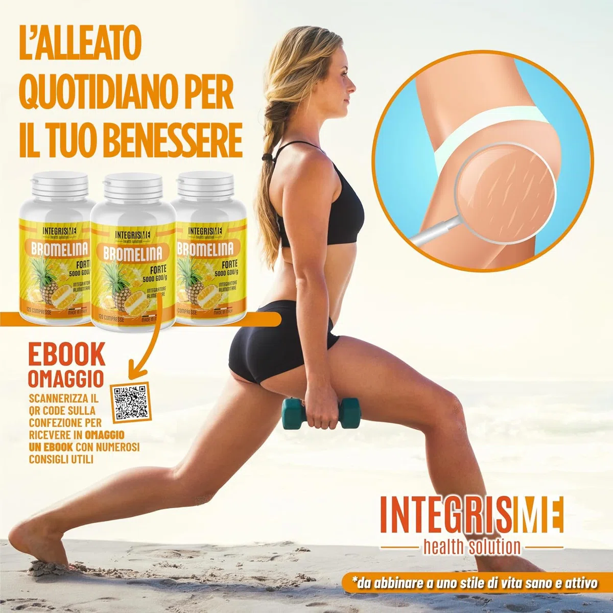 Bromelina Purissima Extra Forte 5000 GDU/g Gastroprotetta, 120 compresse - INTEGRISME