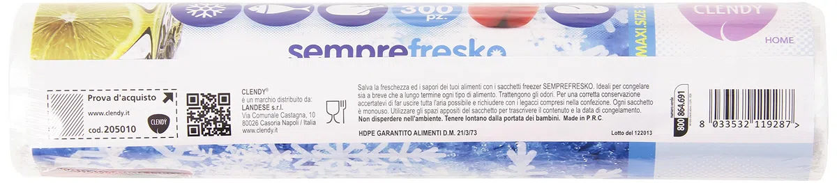 Semprefresco, Sacchetti Freezer Maxi 28X42 Cm, 6 confezioni da 300 pezzi
