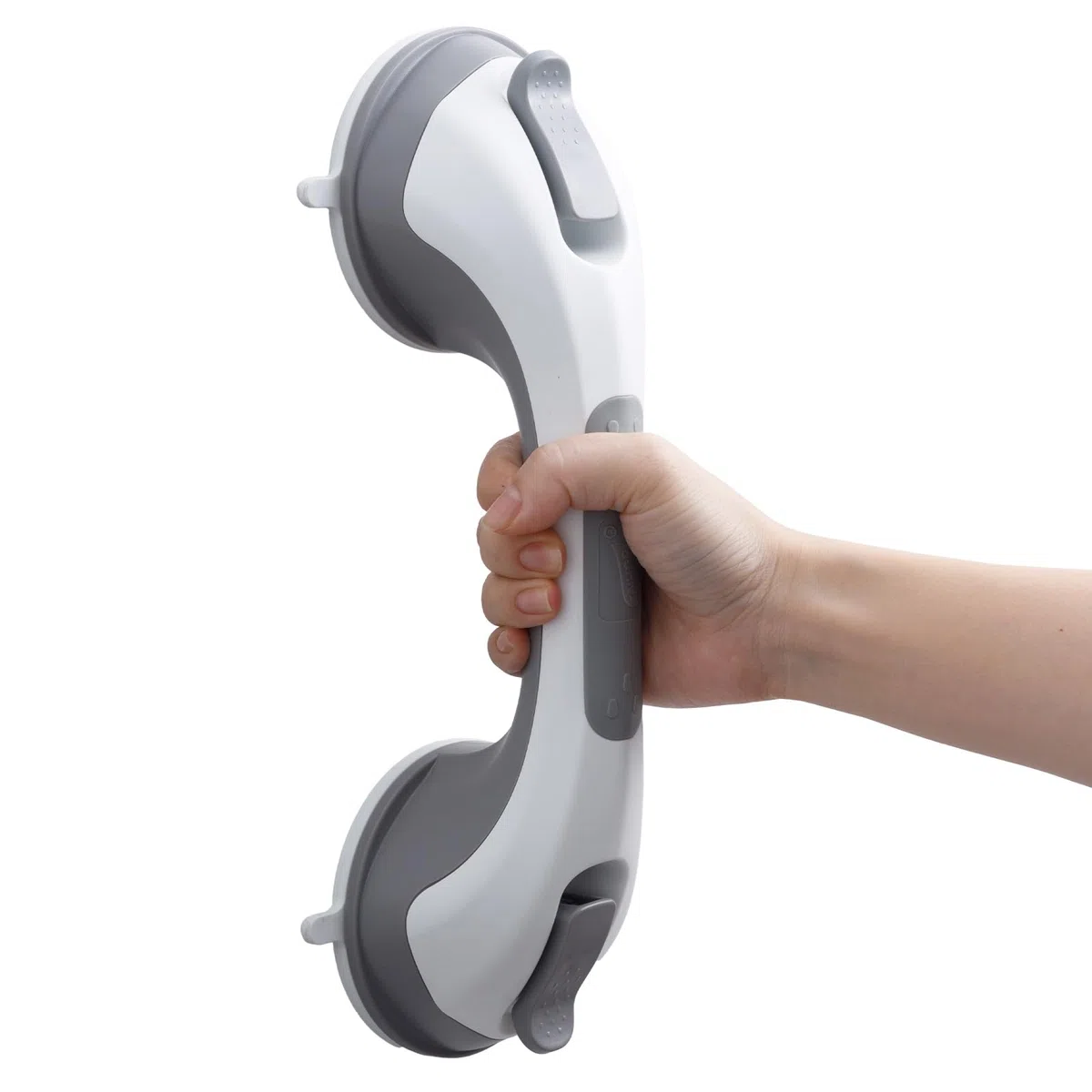 TAILI Maniglia Doccia Anziani, MAX 110 KG Maniglione Bagno Disabili, 31 CM Maniglie a Ventosa, Rimovibile Maniglie Doccia per Anziani, Nessuna foratura Handy Grasp Pro, Ausili e Sicurezza - Grigio