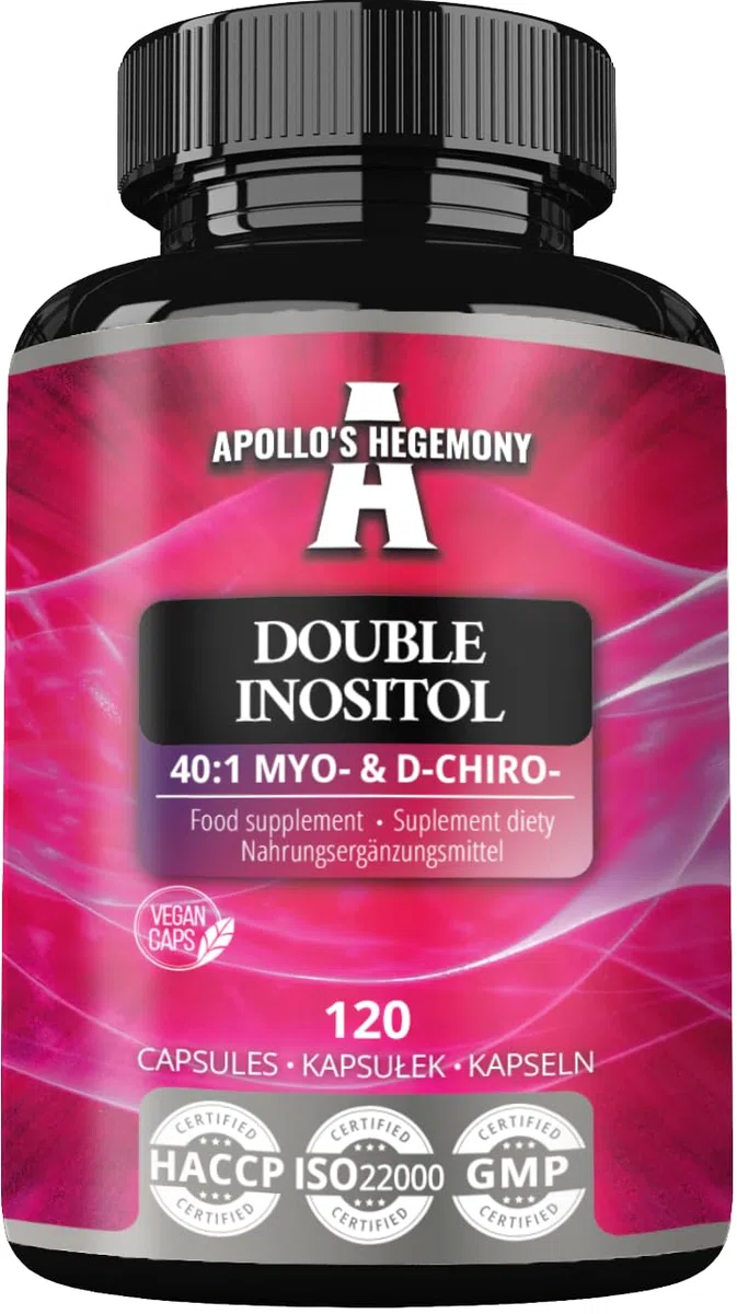 Doppio Inositolo 120 Capsule Vegane - Myo-Inositolo + D-chiro-inositolo in un rapporto ottimale di 40:1-615 mg per capsula - Fornitura per 4 mesi - Integratore di vitamina B8 - da Apollo's Hegemony