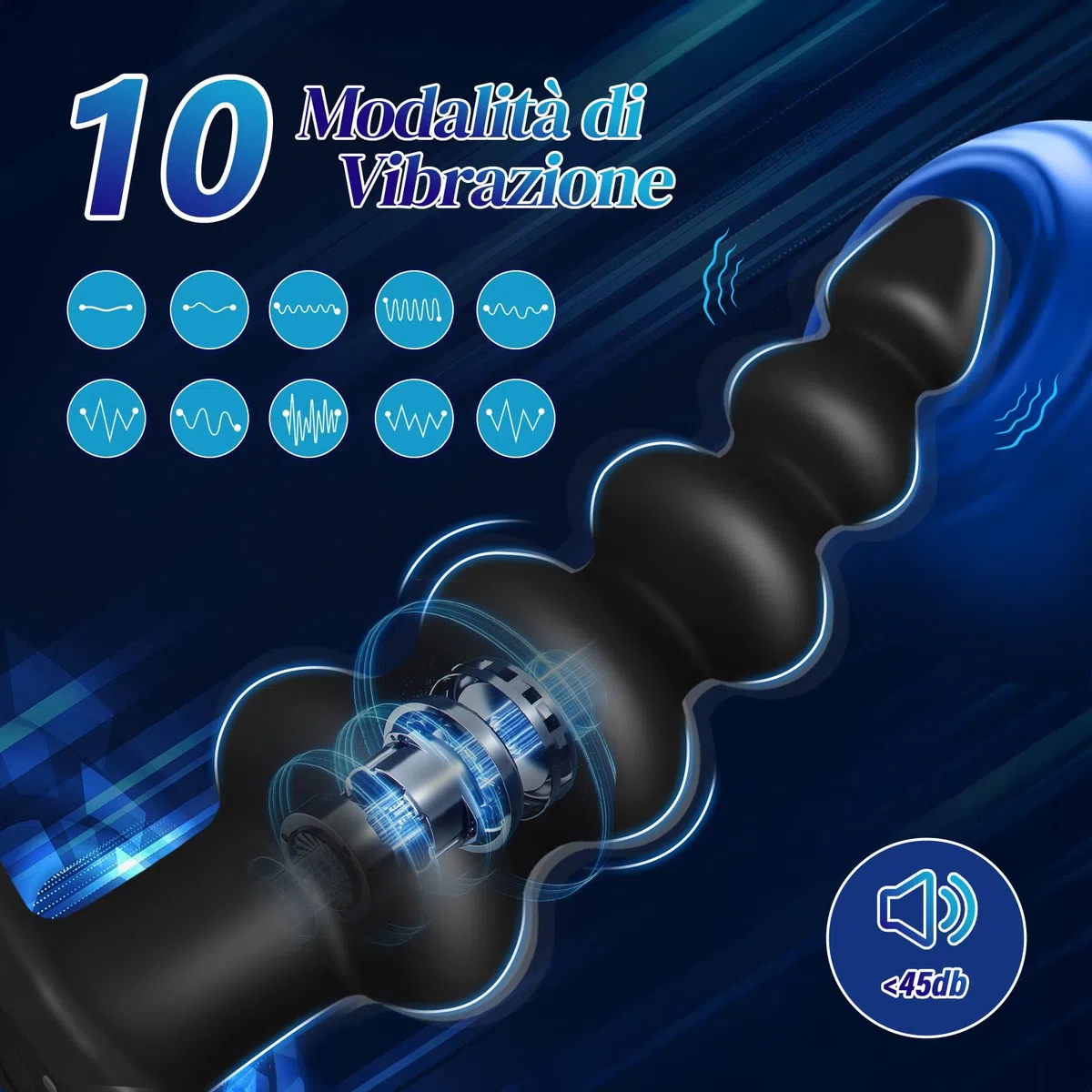 Plug Anale-Dilatatore Donna- Plug Anale Vibratoreper Donna Professionale Telecomando, Sex Toys Anali Dildo con 10 Modalità di Vibrazione Sextoysdonna Massaggiatore Prostatico Uomo