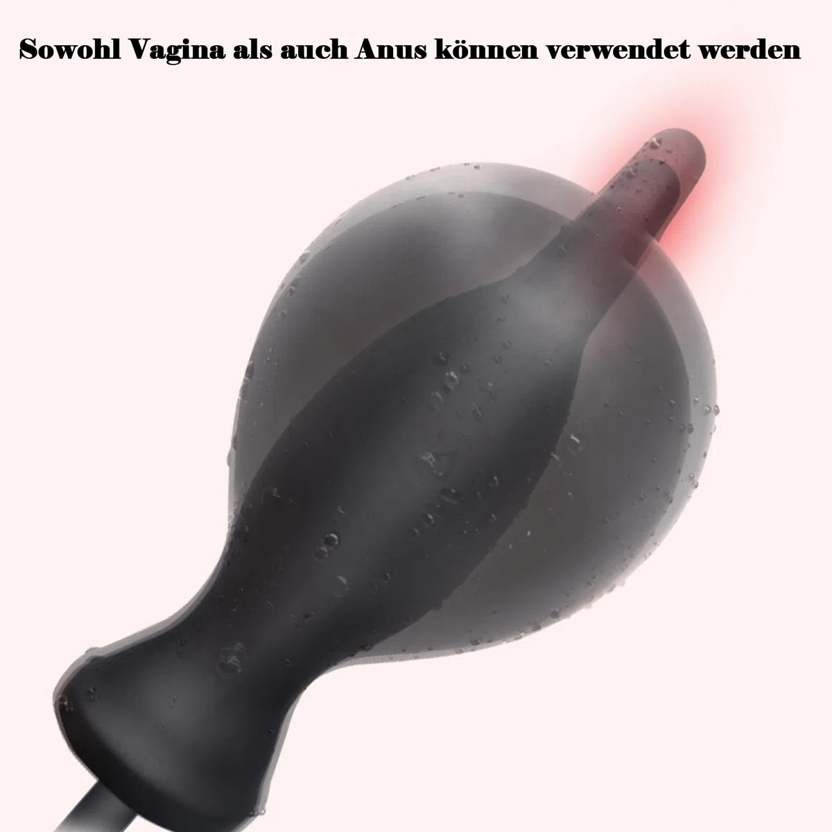 BDSMYEE Plug Anale Gonfiabile Dilatatore Anale Vibrante con 10 Frequenze di Vibrazione, Plug Anale in Silicone Massaggio Prostatico Giocattoli Sessuali Anali