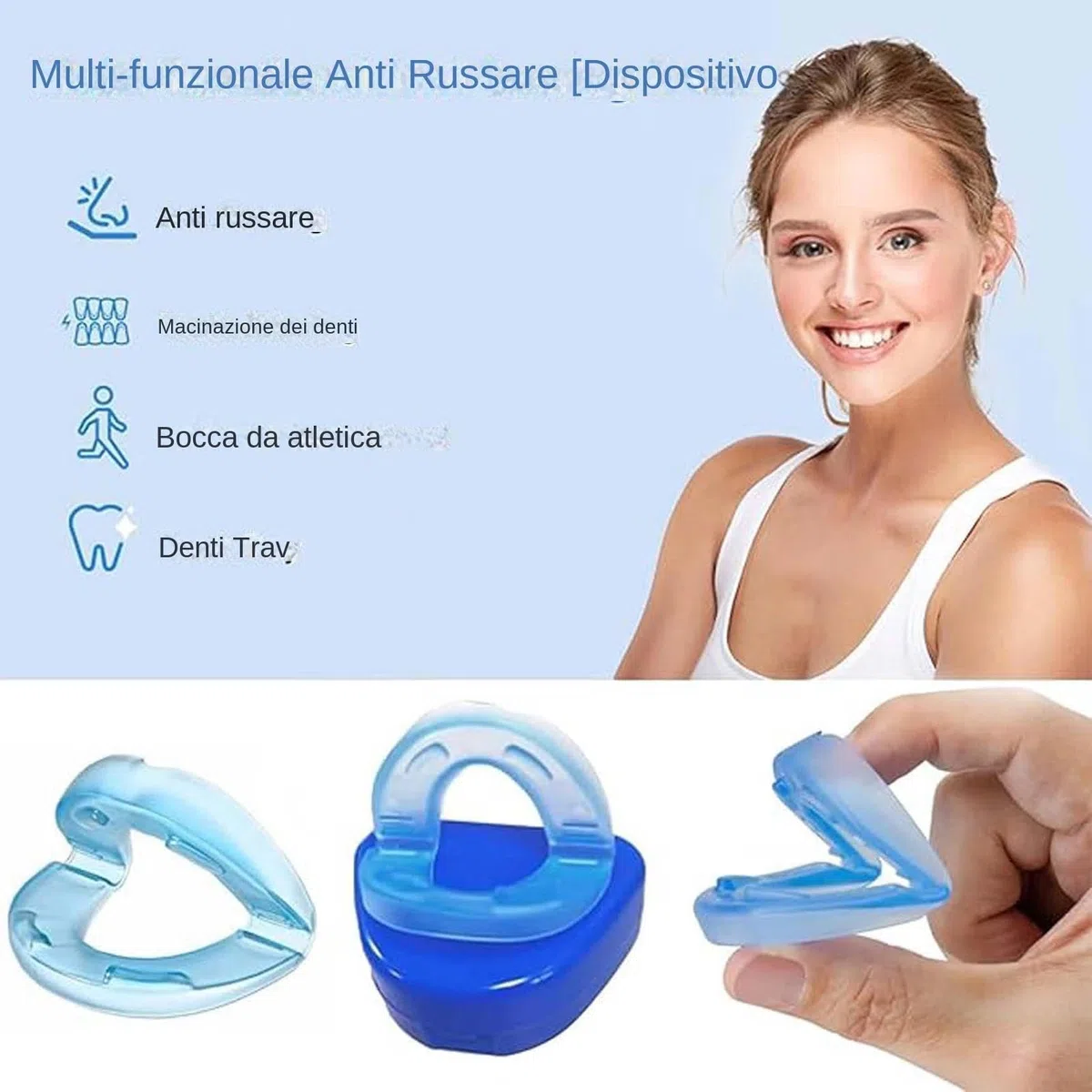 RinovaX - Bite anti-russamento silenzioso universale (1 pezzi)