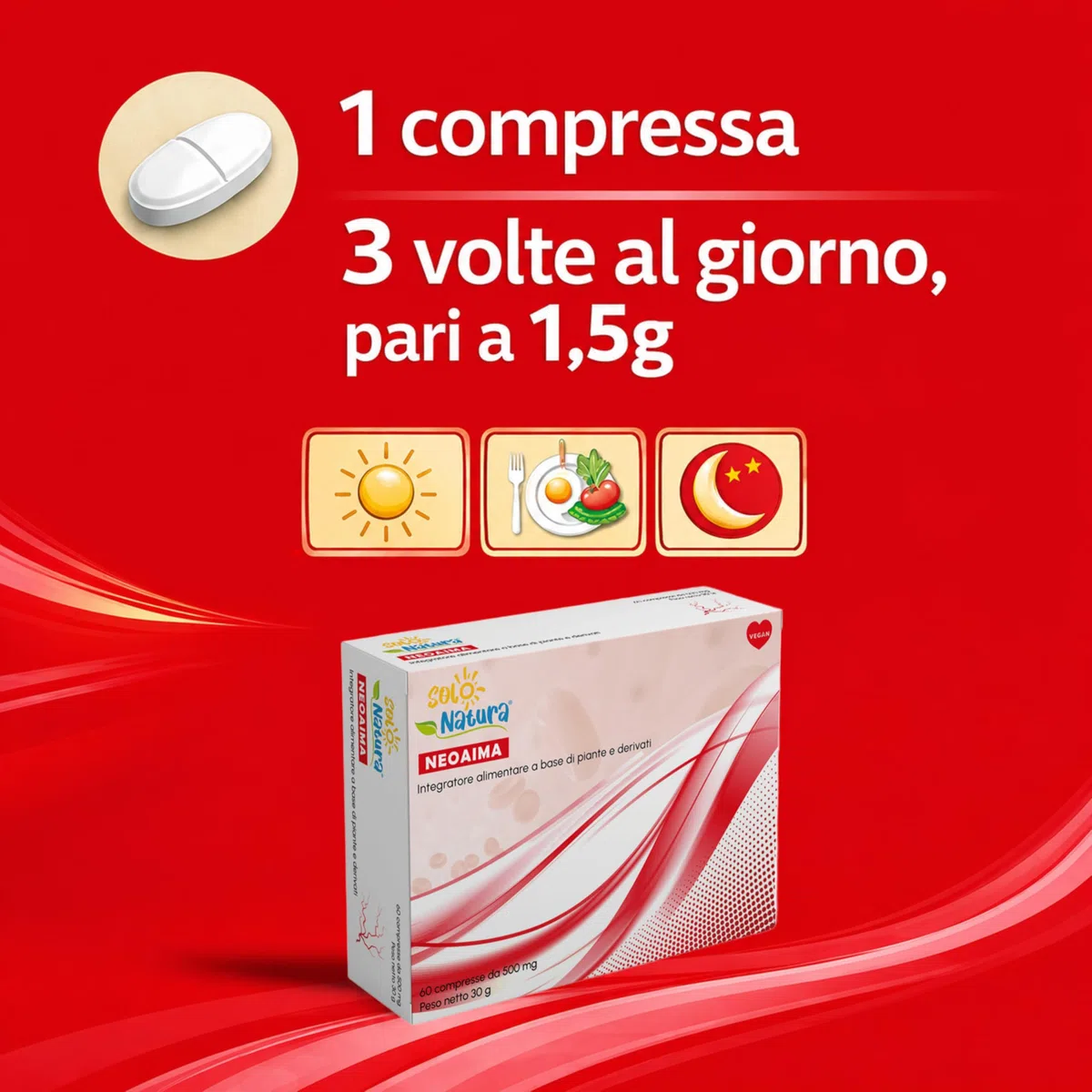 Solo Natura NEOAIMA – Integratore per Circolazione Gambe con MIrtillo Nero, Diosmina, Esperidina e Troxerutina, Supporto Microcircolo e Drenante contro Gambe Gonfie e Pesanti, 60 Compresse da 500 mg
