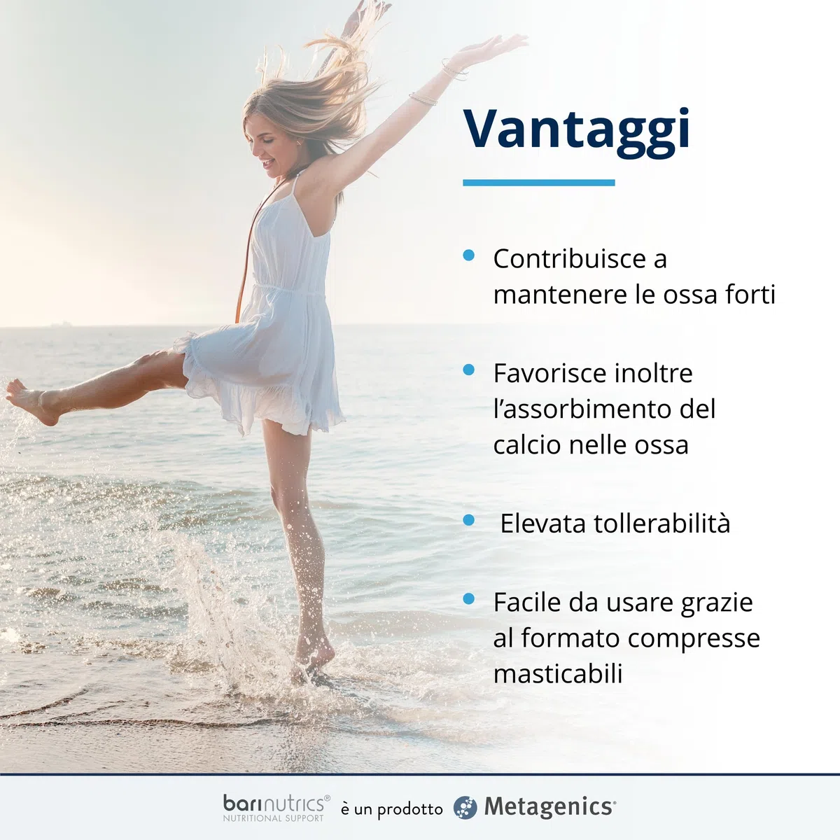 Metagenics BariNutrics Calcio Citrato + Vitamina D - Integratore Alimentare - 90 Compresse Masticabili, Gusto Agrumi