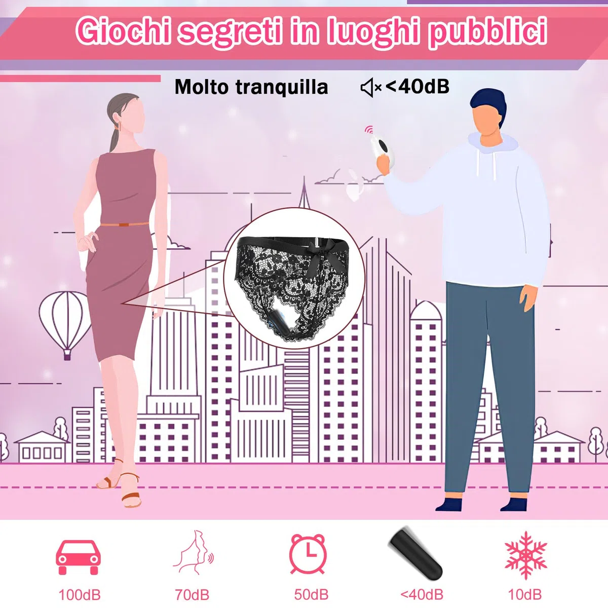 Vibratoreper Donna Professionale Vibratore Sex Toys Vagina Massaggiatore Telecomando - Mutandine in Pizzo, Sexy Toy Sessuali Stimolatore Clitoride Femminile per Coppia Silicone Vibratori Giochi Erotic