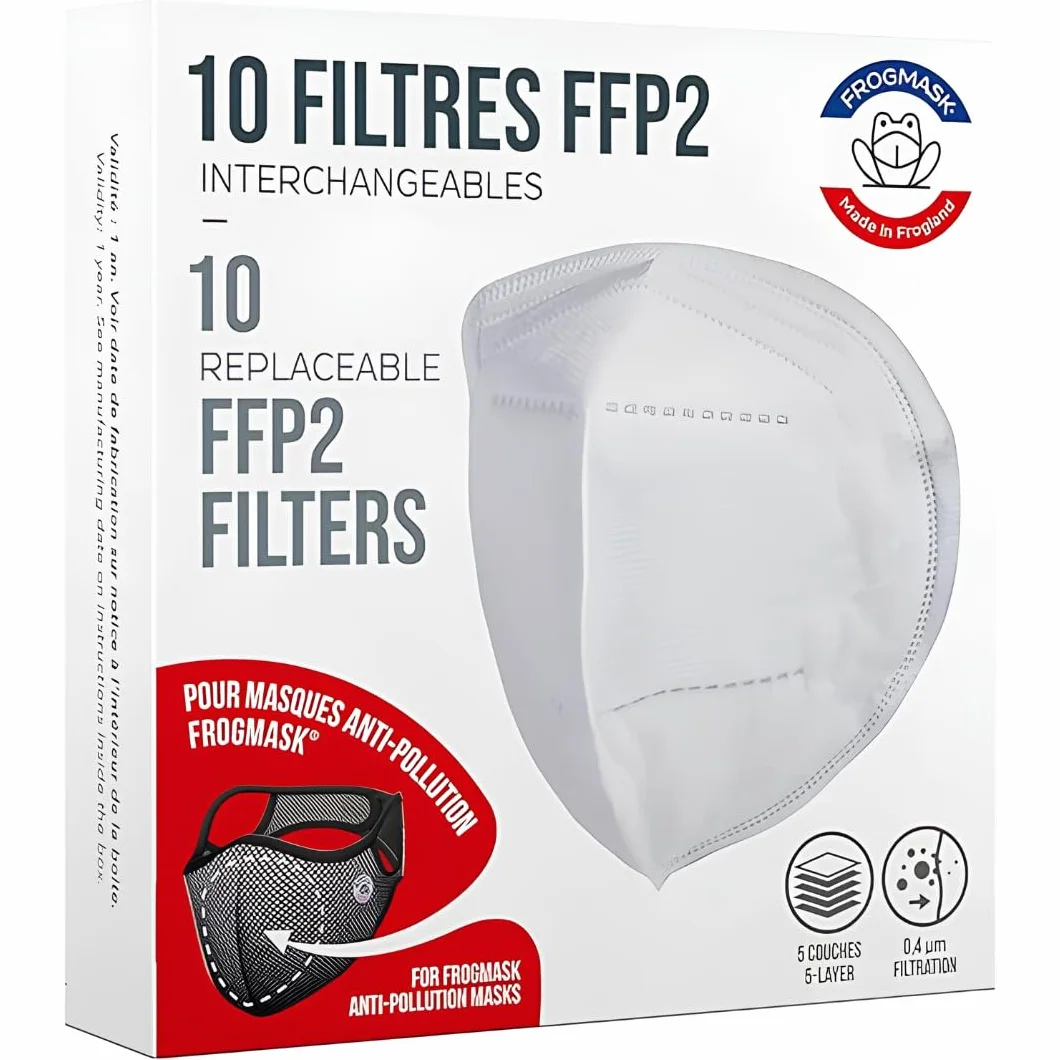 FROGMASK Mascherina Anti-Inquinamento Unisex per Ciclismo e Motociclismo, Lavabile e Riutilizzabile, Anti-Polline e Anti-Polvere, con 1 Filtro FFP2,