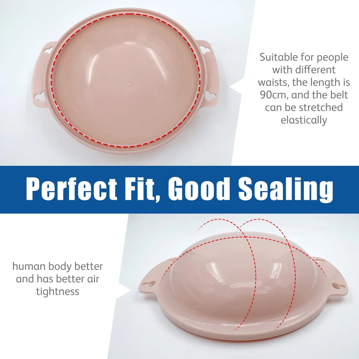 Copertura da Bagno per Stomia, Protezione per Piaghe Doccia in Silicone Regolabile Impermeabile Forniture per Stomia Colore Pelle
