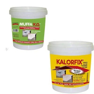 Kit trattamento pareti antimuffa muffa ko-kalorfix confezioni da 1lt