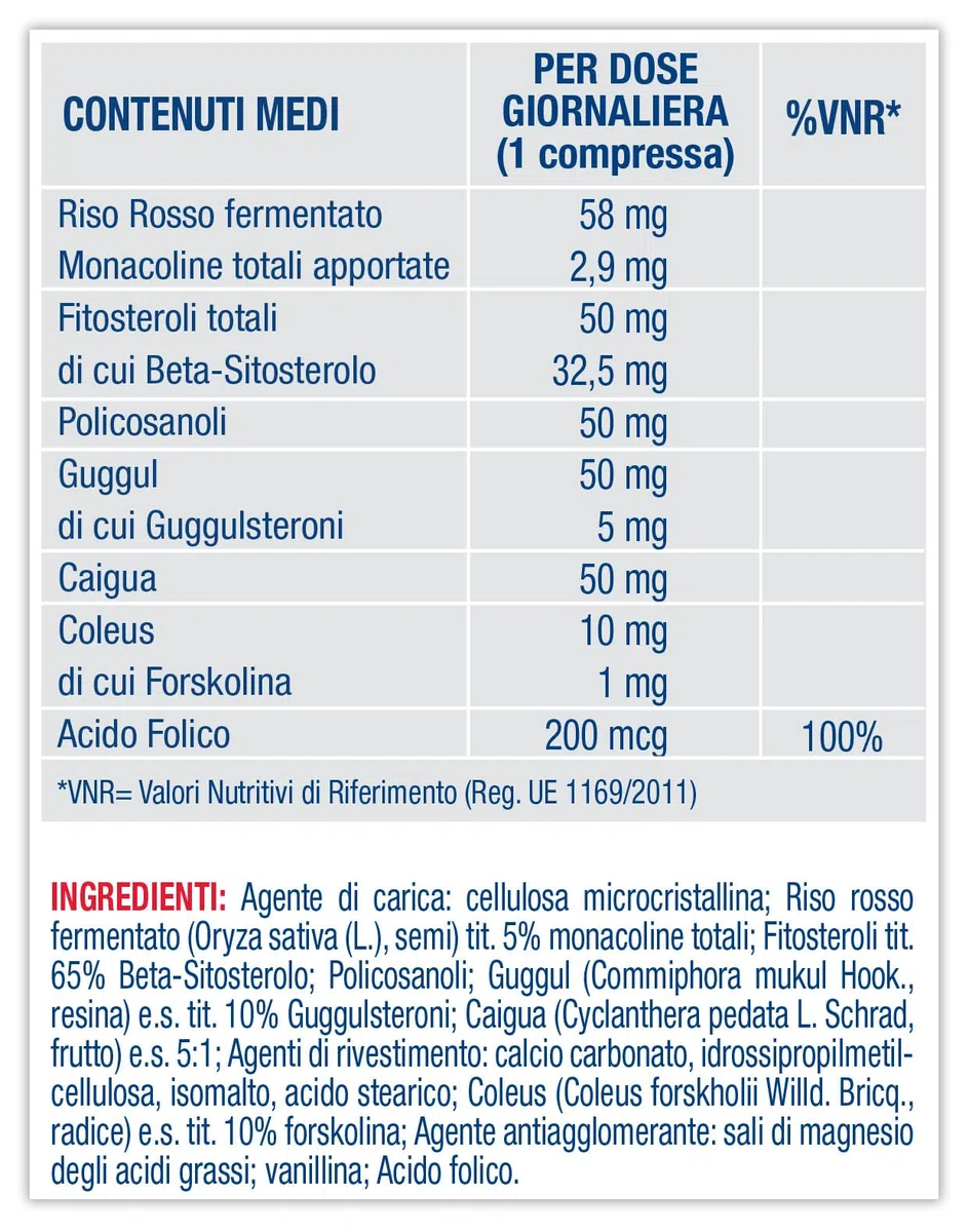 Colesterol Act Plus Forte, Integratore Alimentare che Aiuta a Mantenere i livelli Normali di Colesterolo nel Sangue, a base di Caigua, Guggul e Coleus, Confezione Bipacco da 60 Compresse