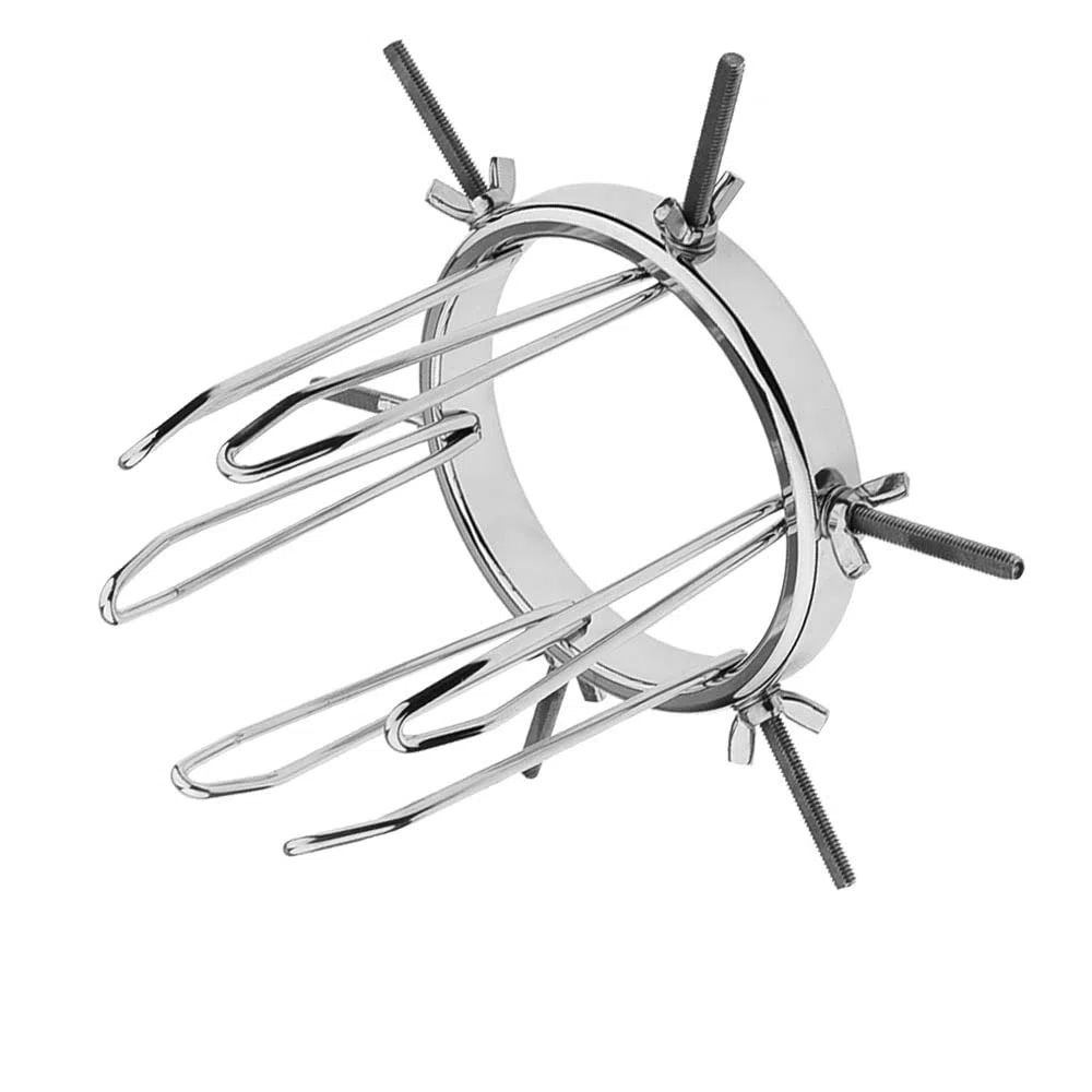 Divaricatore anale vaginale BDSM Labbra Plug anale Divaricatore regolabile Giocattolo del sesso in metallo Giocattolo anale estremo Giocattolo del sesso anale Butt Plug (6 Viti)