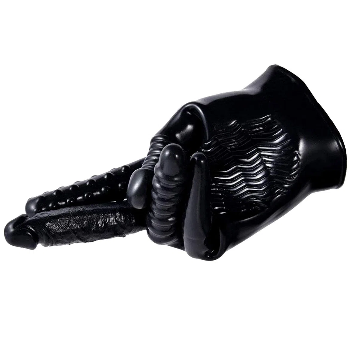 Sex Massage Handschuhe Finger Handschuhe Massagegeräte Vibrationshandschuhe G-Punkt Stimulator 5 Arten Von Gerippten Künstlichen Penis Flirten Masturbation Spielzeug Massage-Handschuh