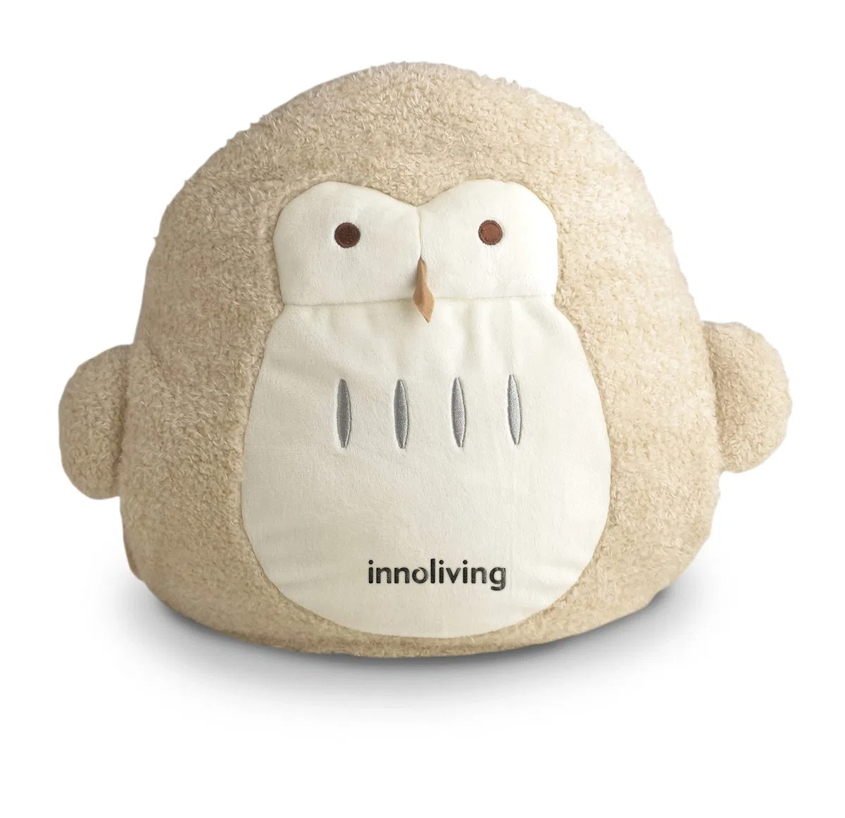 Innoliving Peluche Gufo Riscaldabile INN-768G, Cuscino Termico a forma di Gufo, Scaldino Elettrico Scaldamani e Piedi, Senza Acqua